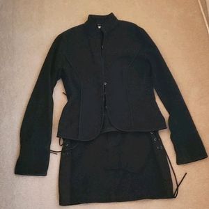 Jean jacket and Jean skirt outfit